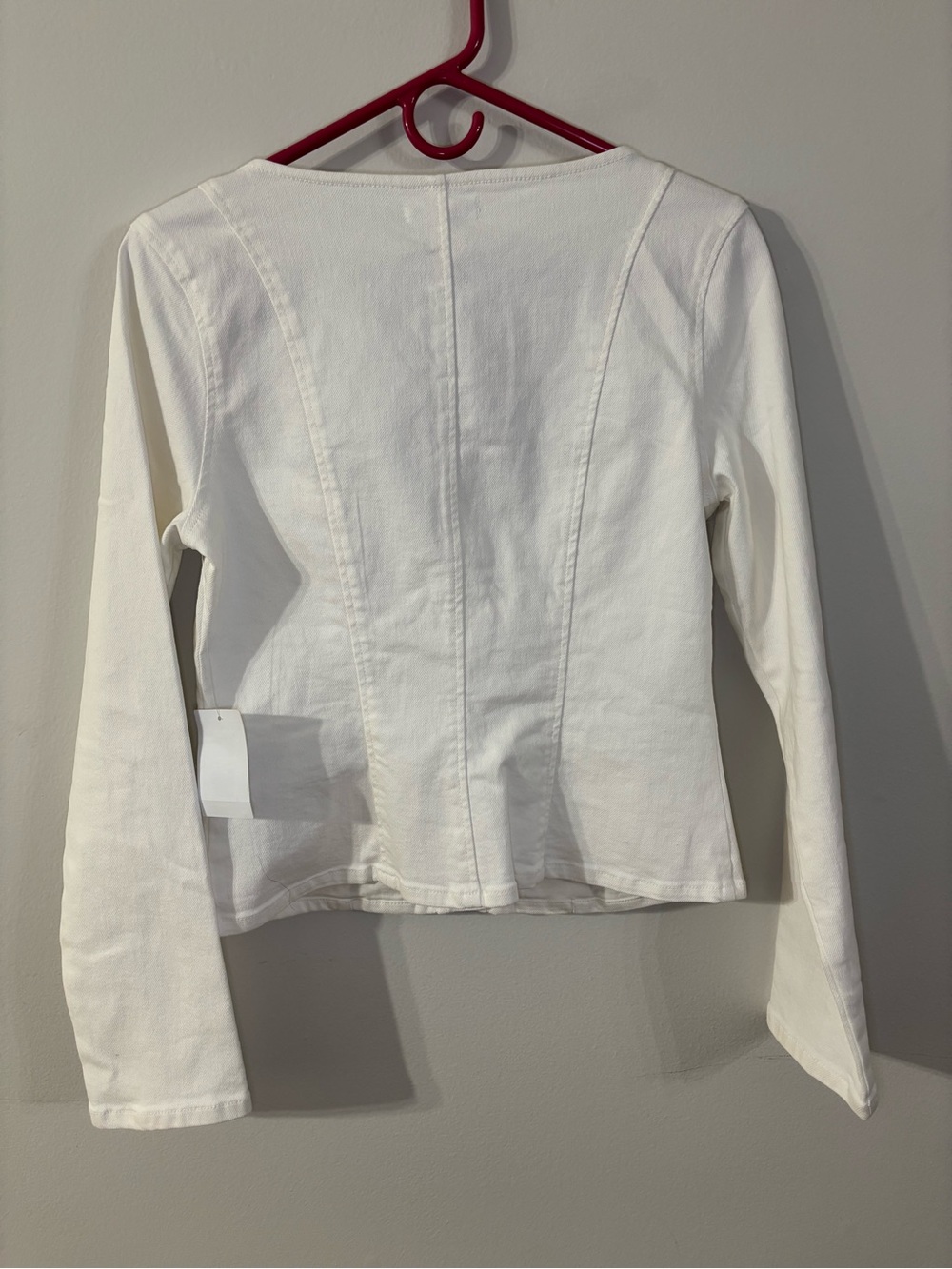 Good American White Button-Front Top - Picture 6 of 8